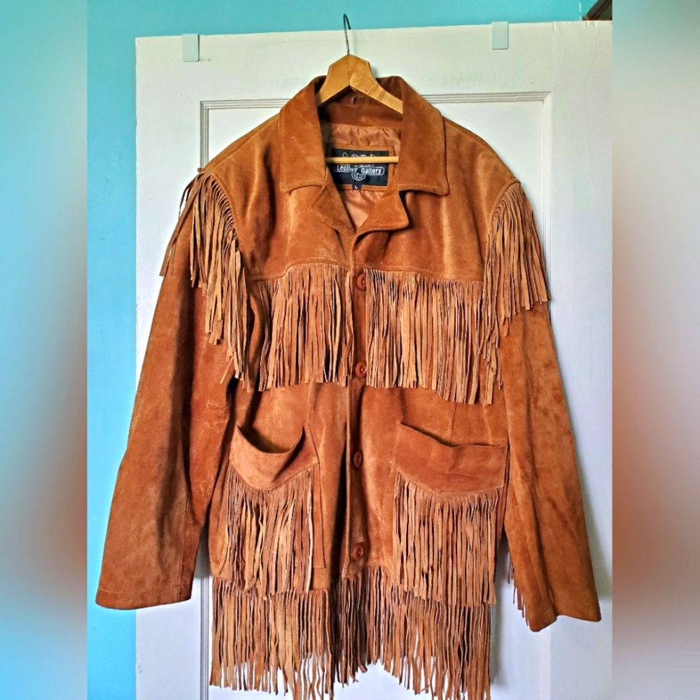 🐎Vintage Western Leather Fringe Jacket🐎🤠